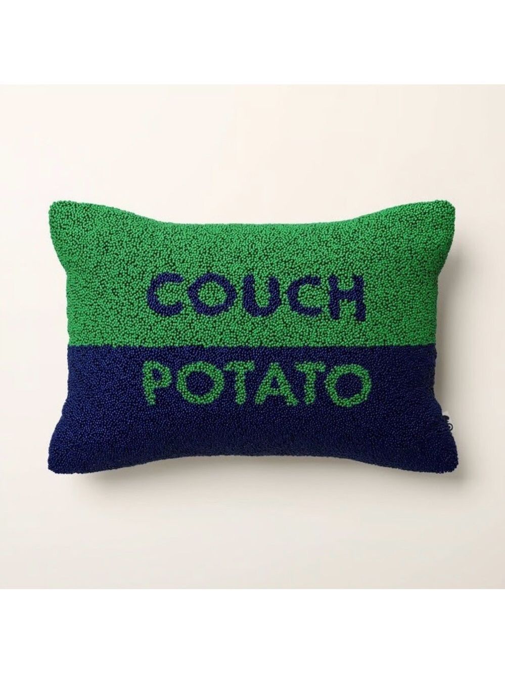 NWT KSNY Green and Blue Couch Potato Pillow